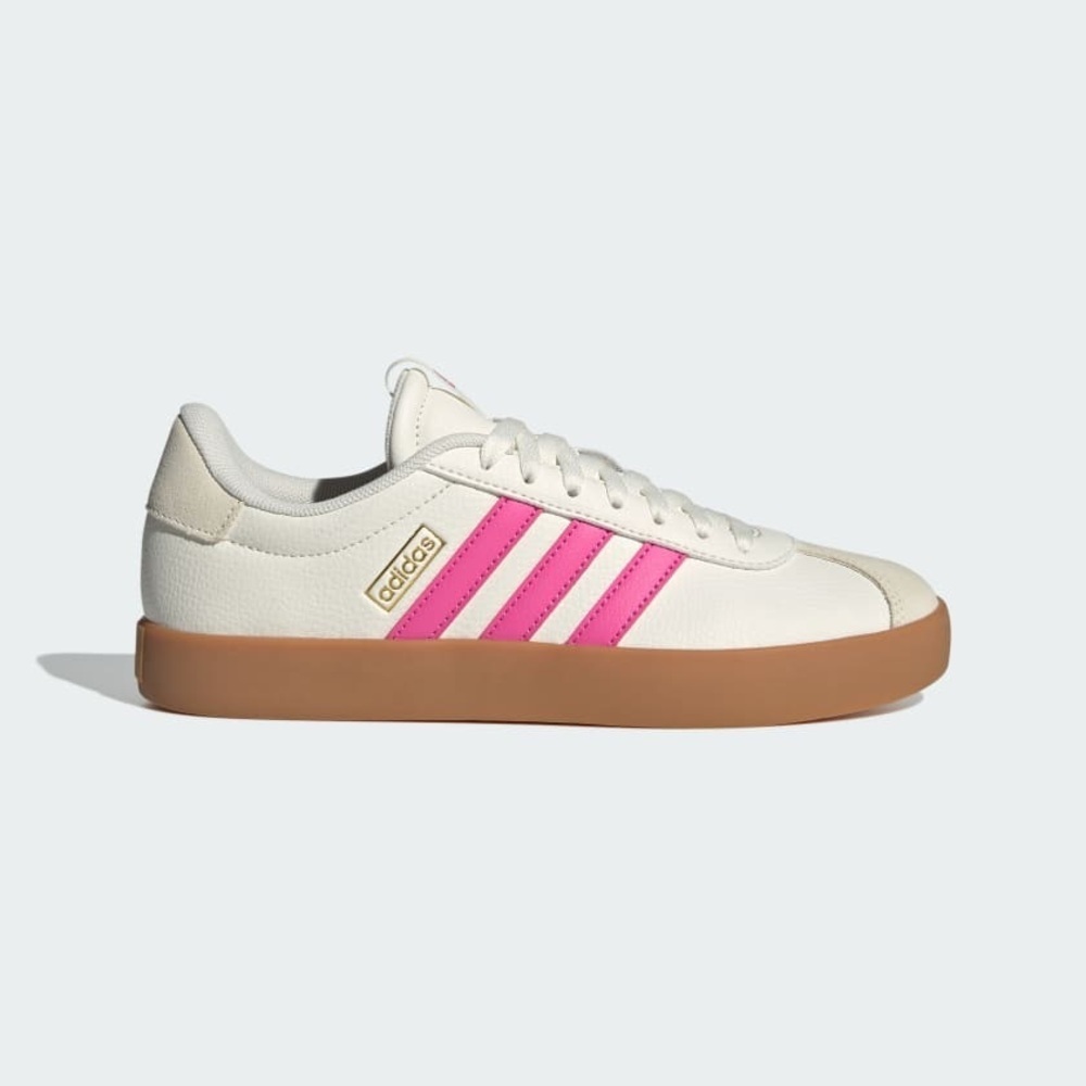 Adidas VL court shoes Core White / Pulse Magenta / Gold Metallic